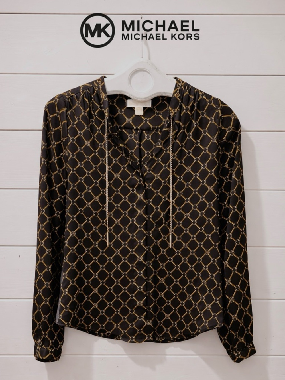 Chain Print Blouse - Michael Kors - XS